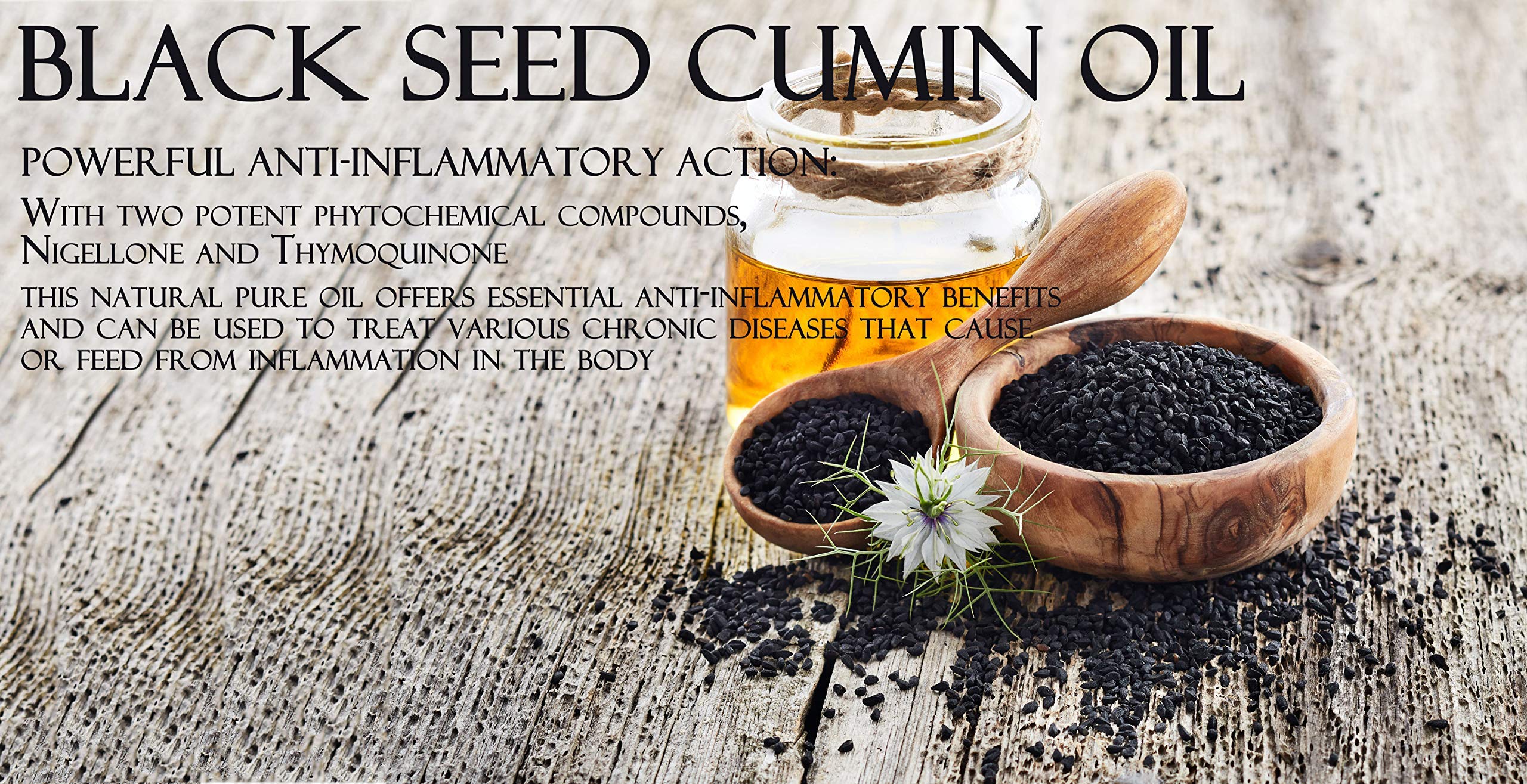 Black Cumin Oil - Black Seed Oil - Kalonji Oil Cold Pressed 16 oz Pure Natural Seed Oil Hair Beard Face.